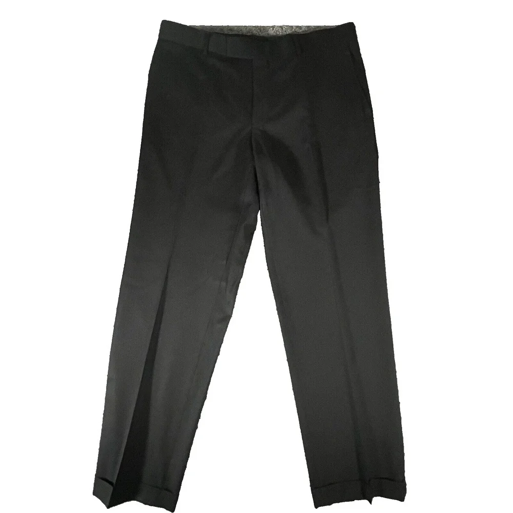 Hugo‎ Boss Scorsese Movie Suit Mens 42L Black 3-Button Wool Blend Made in USA